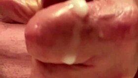 65 year old slow motion jerk off and cum close up 😏
