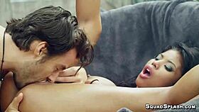 Ebony Nia Nacci gives deepthroat blowjob 😍