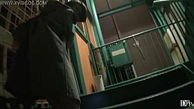 Hopscotch Walk With Remote Control Vibrator Attached In Night Alley