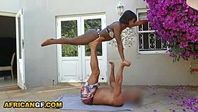 Amateur Black Beauty Rammed In Risky Outdoor Interracial Sex