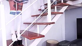 Battle of Two Skinny Girls: Larinha Small's DAP Anal 1on2!