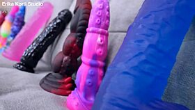 joana experiences intense anal play with various toys