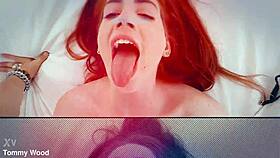 Teen Redhead Aria Carson Rims and Fucks Older Guy with Monster Cock