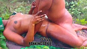 suggestive forest fuck with rough monster cock and muff diving