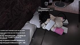 Roblox cutest slut tries her best to please me in game