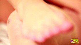 Blonde babe masturbates while waiting for friend to lick big ass.