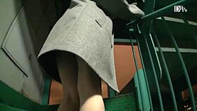 Hopscotch Walk With Remote Control Vibrator Attached In Night Alley