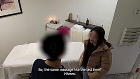 I fucked shy japanese girl with perfect body who came again for my special massage