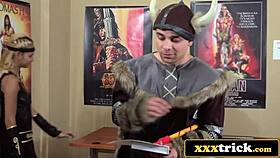 threesome chaos with an old tv star and his eager fans