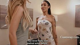 les coach teaches slapping and cunt licking?