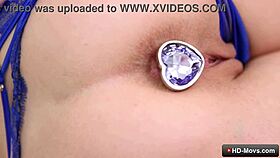 Brunette Teen 18+ Hottie Enjoys Heart Shaped Sex Toy in Ass and Butt Licked