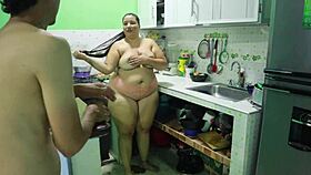 Fucking Latina Amateur in Kitchen!