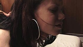 teenage virgin a slut with smooth dark hair pussy is showered with hot cum