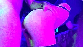 Skinny Model Poses In Stockings All Day Long