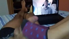 latina babe unlocks pleasure with feet and mouth