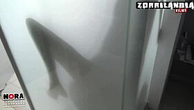 in the shower trailer