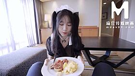 My sexy big tits maid seduces with dirty words daily 😈