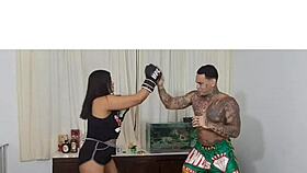 Nicoly Mattos, The Student, Gets Fucked In Boxing Class With Monster Cock