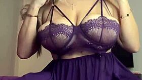 I love groping my big natural tits right here on the bed, they're so juicy and full.