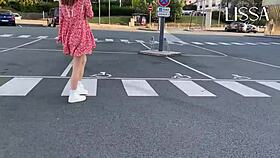 Hot Woman Touches Herself on Public Bus