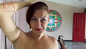 Naked Nudist Hairdresser Cuts Own Hair