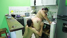 Fucking Latina Amateur in Kitchen!