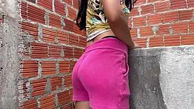 bricklayer hooks up with a young latina during work break 😏