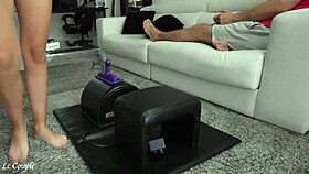 Wife Riding With Sybian While Husband Is Playing Video Game - Would You Handle This