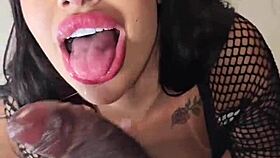 latinas in sheer outfits enjoy interracial fun with friend