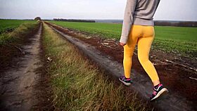 Voyeur Watches Women In Tight Yoga Pants Outdoors