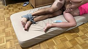 While the husband was at work, the wife invited a neighbor over, they smoked weed, and fucked in various positions