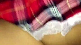 The sexy Latina receives a passionate cumshot.