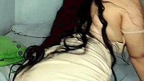 Hot latina seduces with tight creamy pussy and cums hard