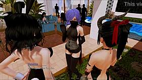 Exploring the harem hotel in a game adventure