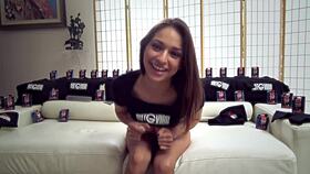 tight teen stretches pussy with vibrator on webcam