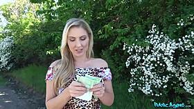 Hey, check out Georgie Lyall getting naked and having wild sex outdoors in a public spot