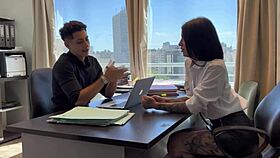 my slutty secretary seduces me and fucks me to avoid working