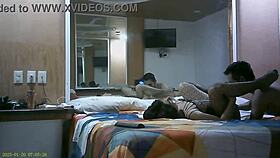 I fucked Latina girlfriend in bedroom, she said cum inside