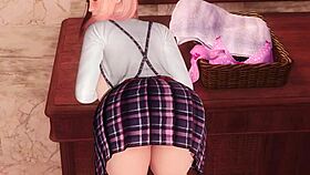 Honoka from Doa5 poses teasingly in gravure studio.