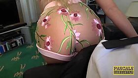 Cindy Sun endures rough humiliation from master's massive cock in bondage