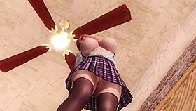 Honoka from Doa5 poses teasingly in gravure studio.