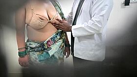 Doctor assists patient lady in hospital care