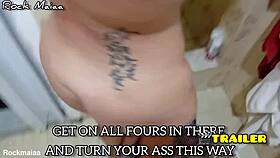 degradation with lots of deep throat and vomiting with the submissive with the right to receive a piss on her giant ass