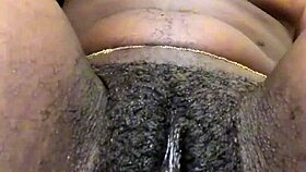 Hey, The Solo Black Girl Has A Hairy Wet Pussy