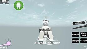 In Roblox, he engages in sex and cums on her big ass.