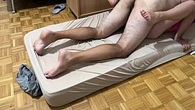 While the husband was at work, the wife invited a neighbor over, they smoked weed, and fucked in various positions