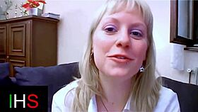 Blonde milf with light eyes gets ass fucked