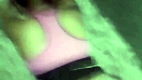 pov solo doggystyle with open blue thong