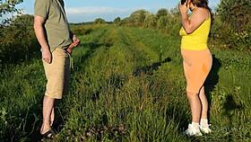 outdoor risky sex with nympho stranger