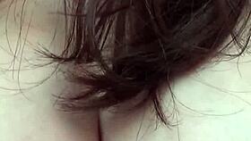 Brunette Babe BJ and ANAL in Restroom